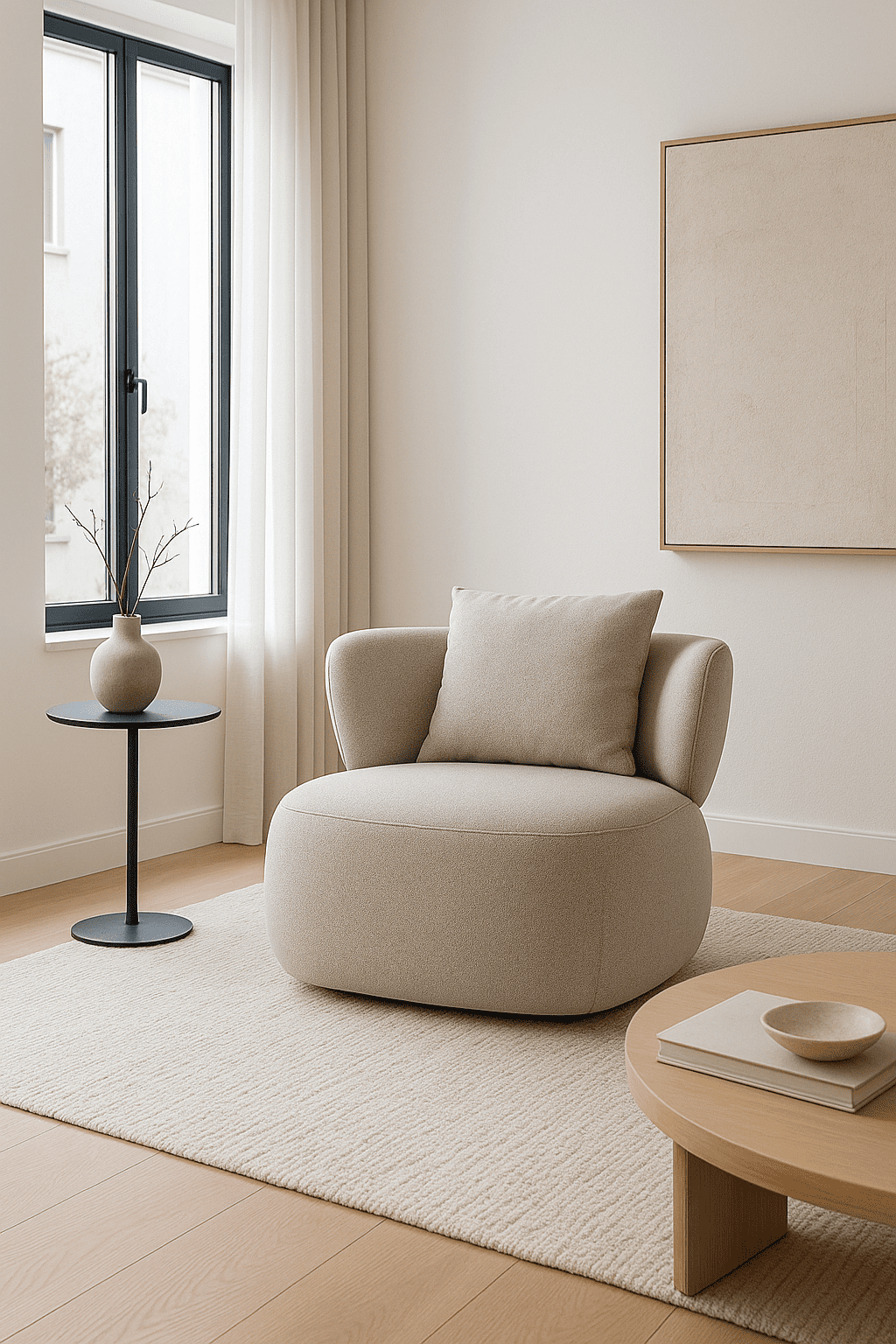 SILLÓN OVO gris